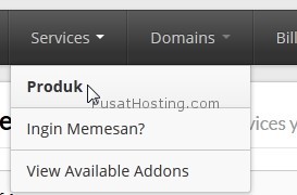 menu service produk -pusathosting